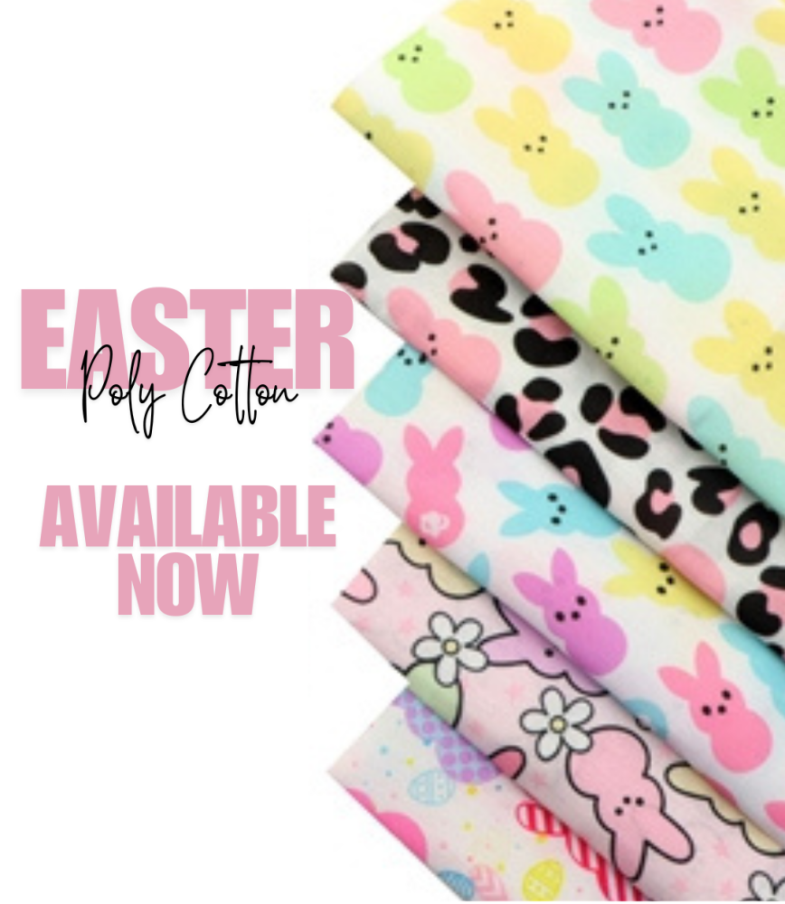 Easter Printed Poly cotton Fabric 50cm x 45cm