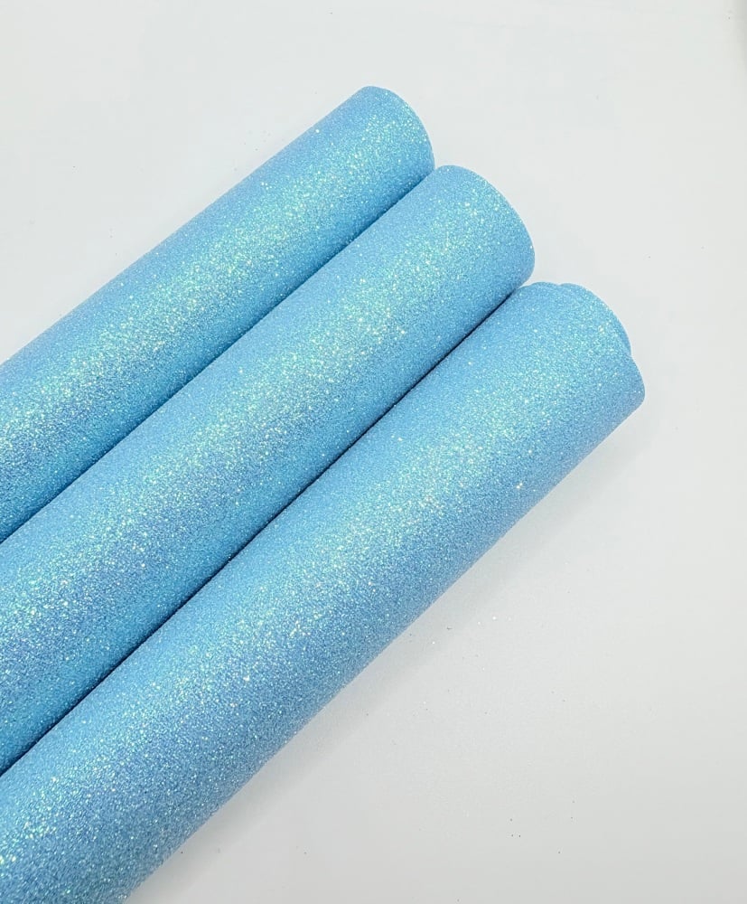 LUXURY - Sky Blue Fine Glitter Fabric