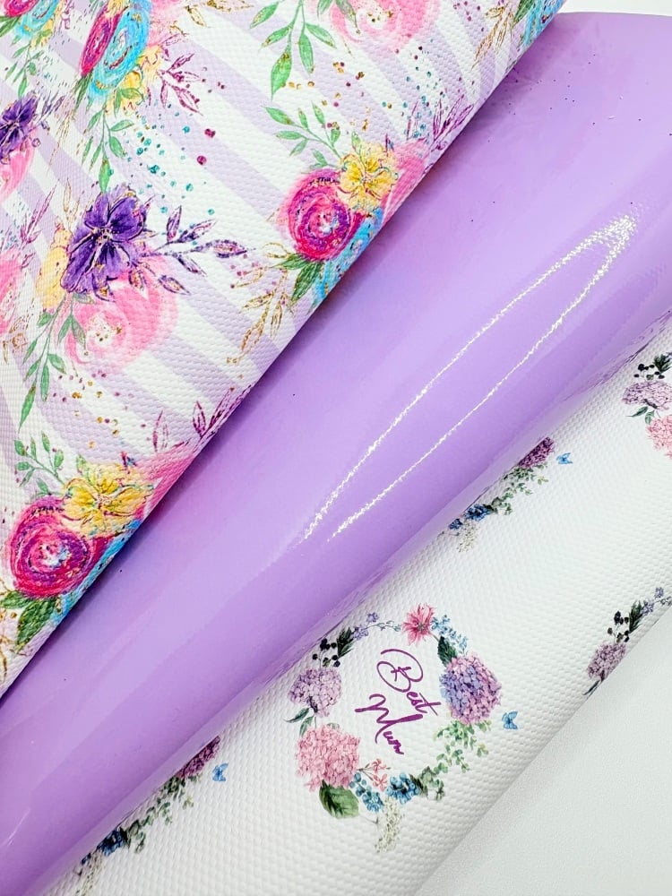 Lilac best mum printed Fabric Friday Bundle