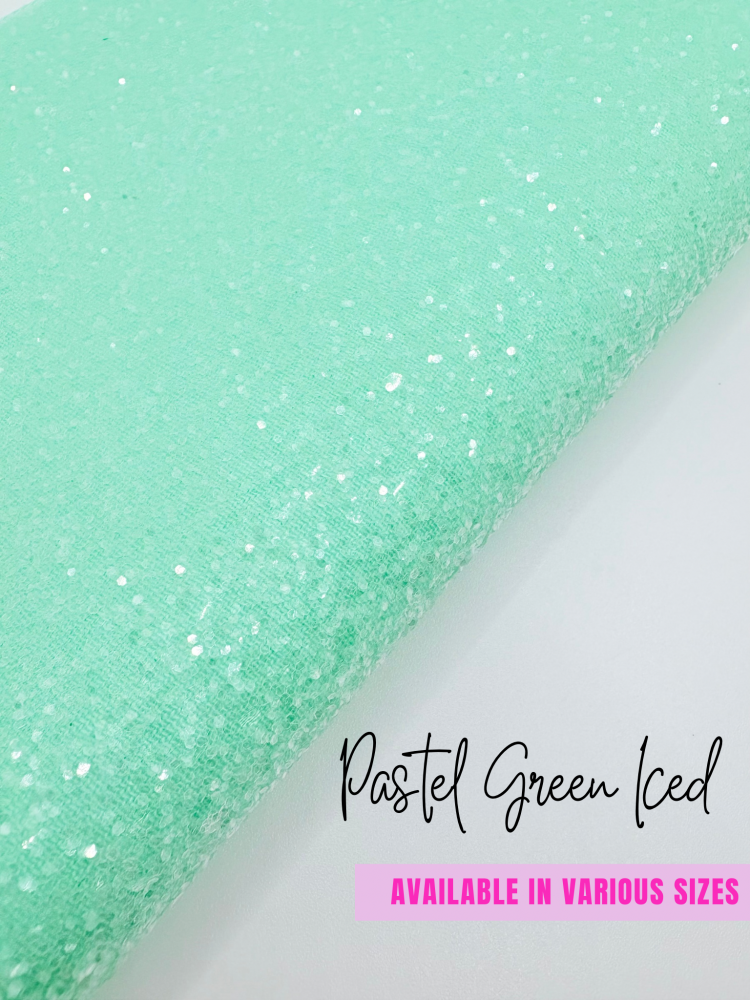 LUXURY - Pastel Green Iced Chunky Glitter