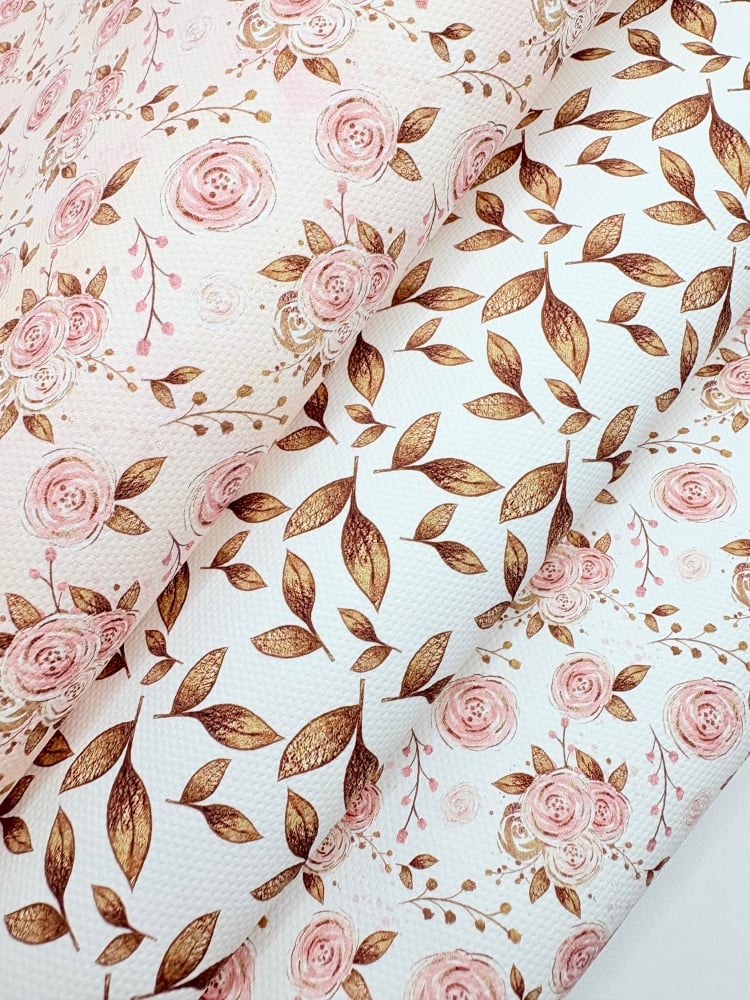 Rose Gold Floral Printed Fabric Friday Bundle