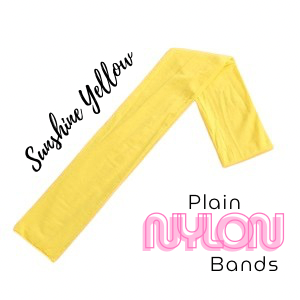 Sunshine Yellow - PLAIN SMOOTH Stretched Nylon Strips