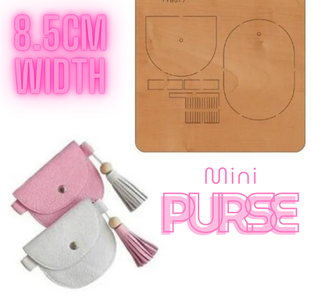 Mini Coin Purse with tassel Wooden Cutting Die