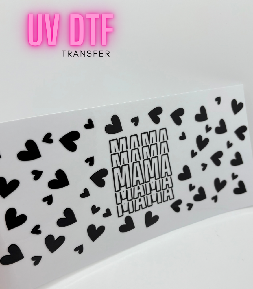 MAMA MONOCHROME BLACK 16OZ + UV DTF TRANSFER