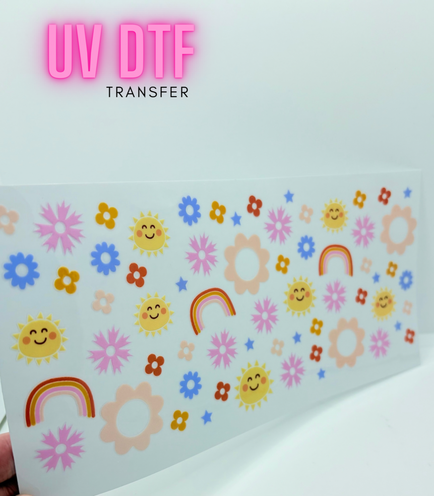 SUNSHINE RAINBOWS 16OZ + UV DTF TRANSFER