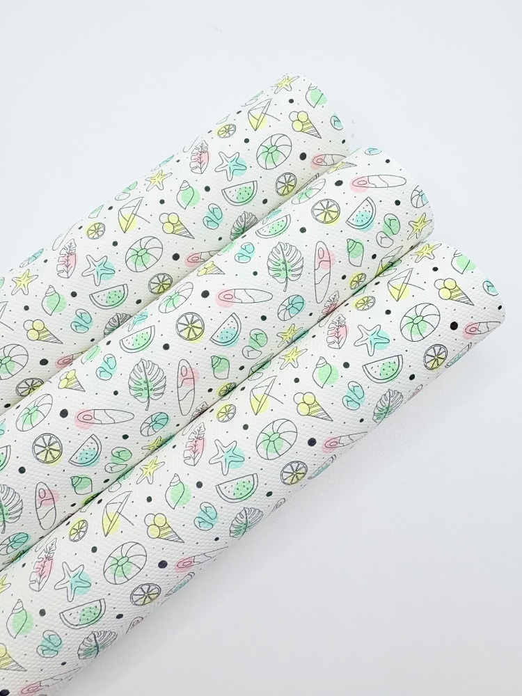 1025 - Summer Scribble printed canvas sheet
