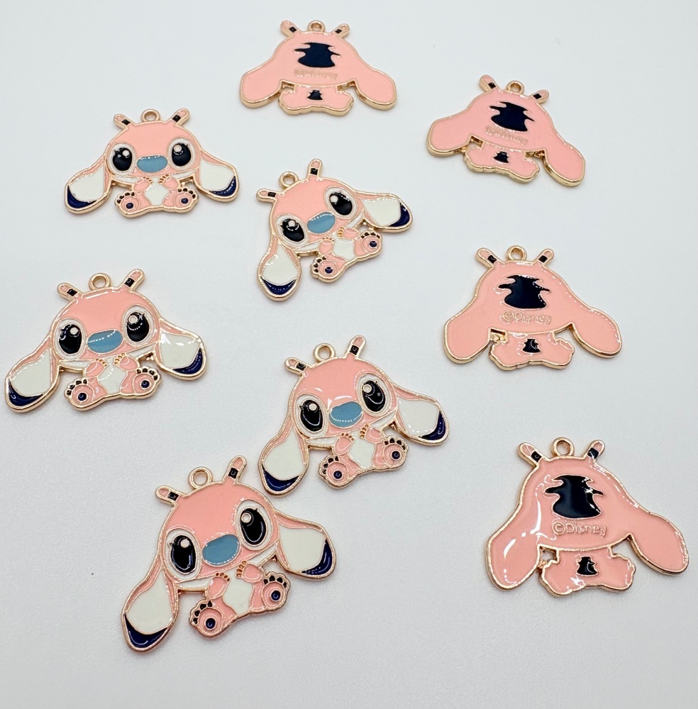 Angel Stitch inspired double sided charm embellishment