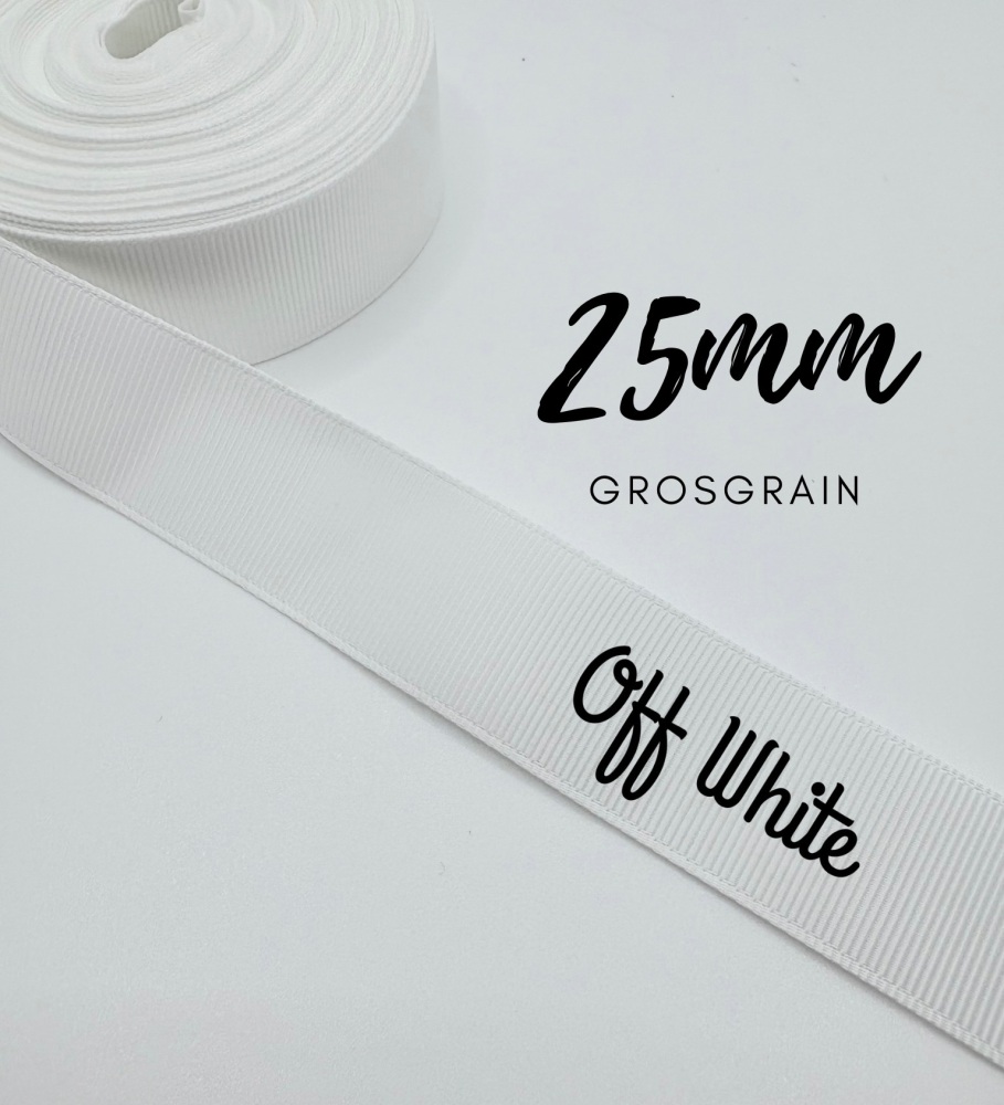 000 Off White Grosgrain Plain Grosgrain ribbon
