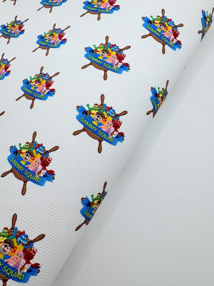1696 - Sammy Squad printed canvas fabric sheet