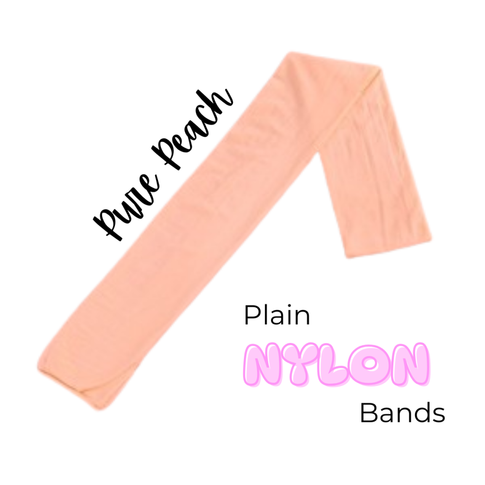 Pure Peach - PLAIN SMOOTH Stretched Nylon Strips