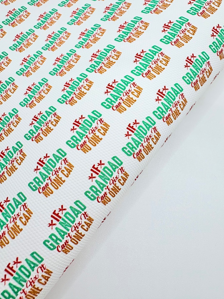 1658 - If Grandad can’t fix it no one can printed canvas fabric sheet