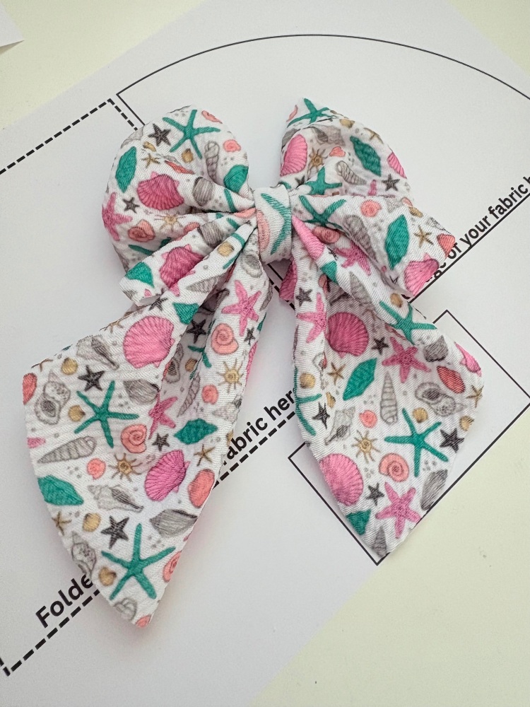 BULLET FABRIC PINCH BOW WITH LONG TAIL DIGITAL DOWNLOAD TEMPLATE