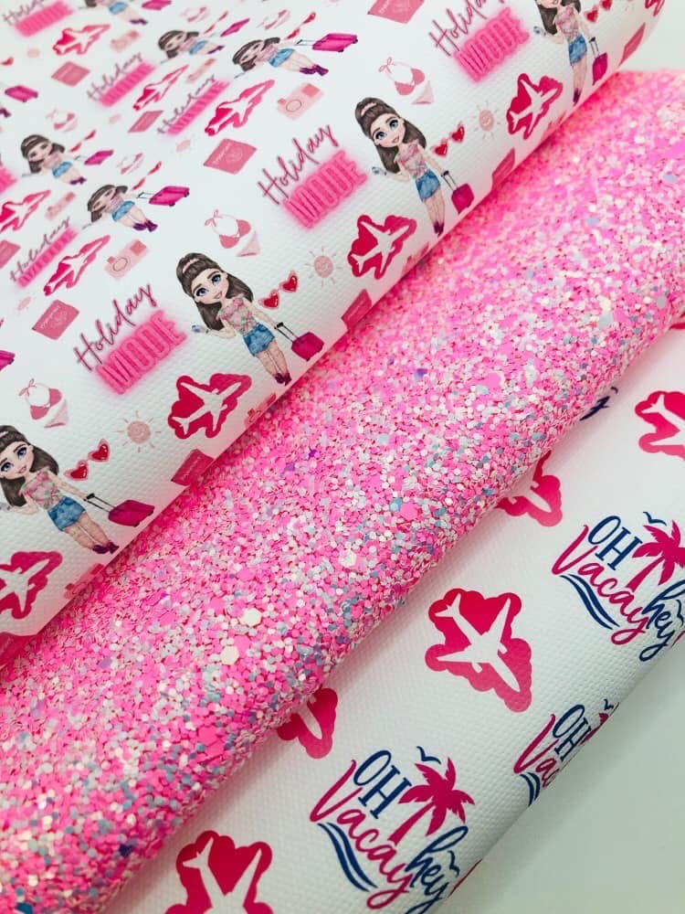 Holiday Mode fluorescent pink printed canvas fiver friday bundle