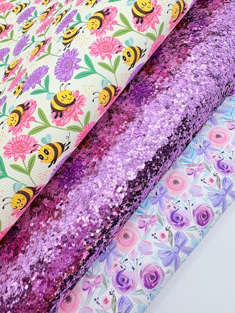 Floral cartoon bumble bee printed canvas fiver friday bundle