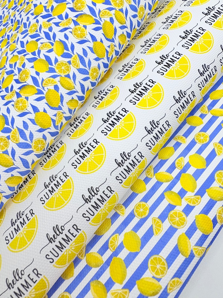 Hello summer lemons printed canvas fiver friday bundle