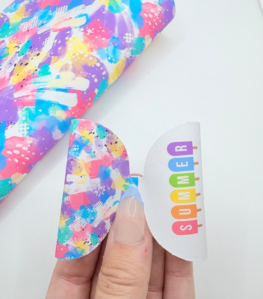 Summer popsicle Bright pre cut bow loop
