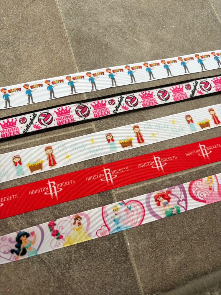 Clearance ribbon printed grosgrain ribbon