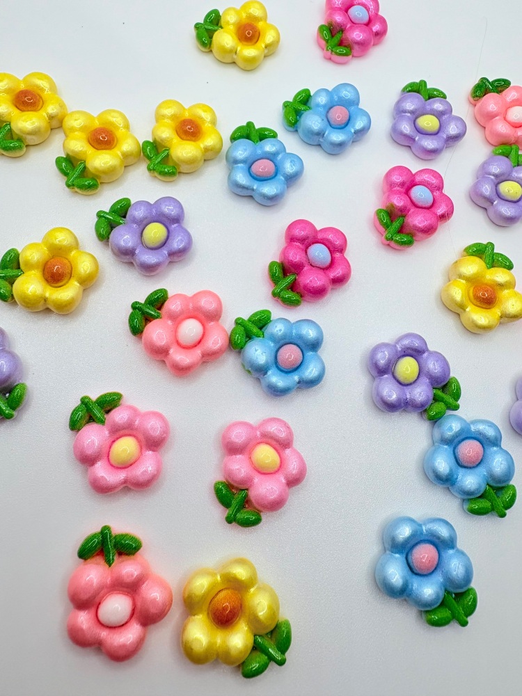 Pretty Pastel 3d Flowers embellishment resin flatback embellishment