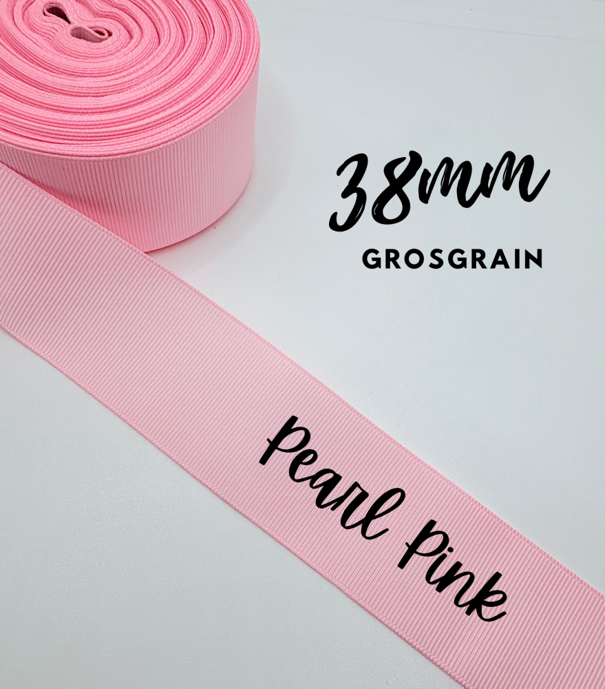 123 Pearl Pink 38mm Grosgrain Plain Grosgrain ribbon