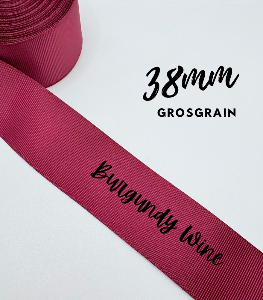 275 Wine Burgundy 38mm Grosgrain Plain Grosgrain ribbon