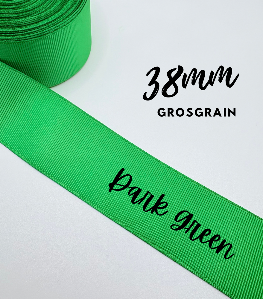 552 Dark Green 38mm Grosgrain Plain Grosgrain ribbon
