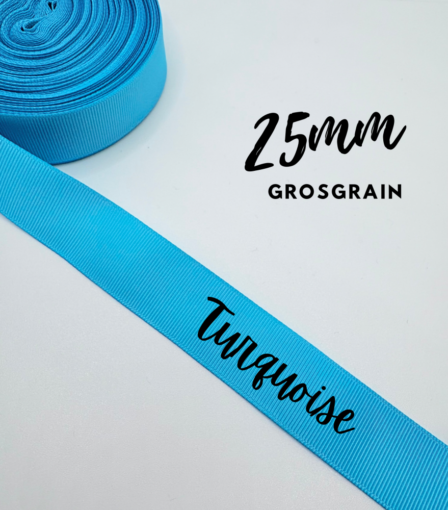 317 Turquoise Grosgrain Plain Grosgrain ribbon