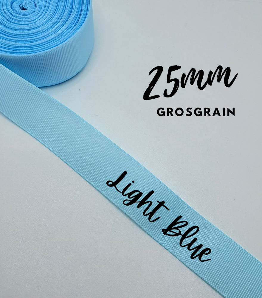 305 Light Blue Grosgrain Plain Grosgrain ribbon