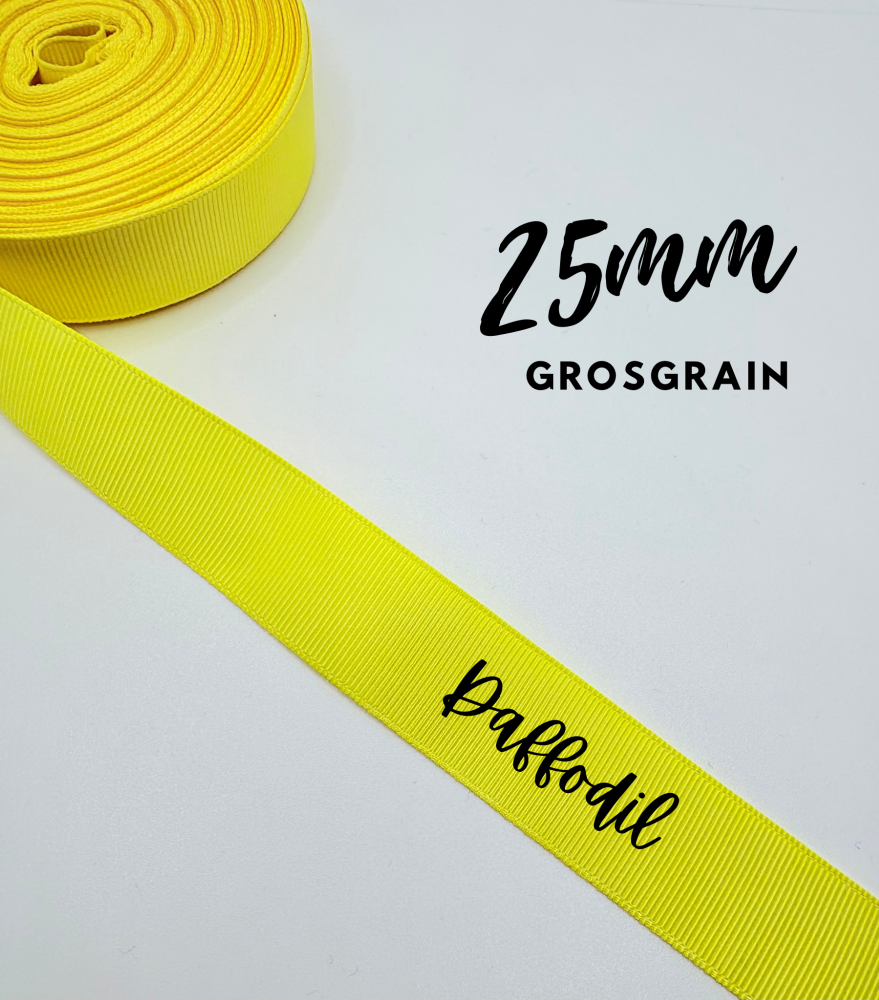 645 Daffodil Grosgrain Plain Grosgrain ribbon