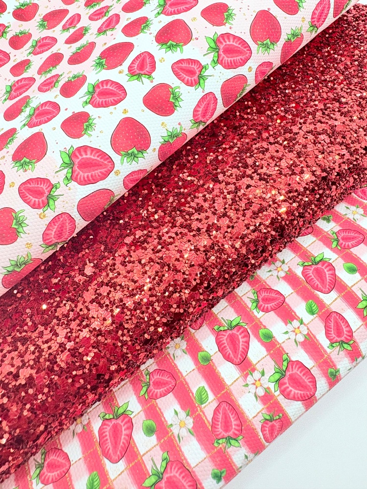 Sweet Strawberries printed canvas fiver friday bundle