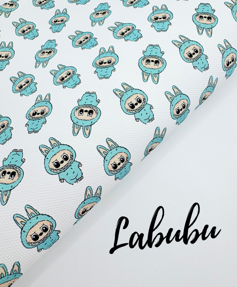 1281 - BLUE LABUBU printed canvas sheet