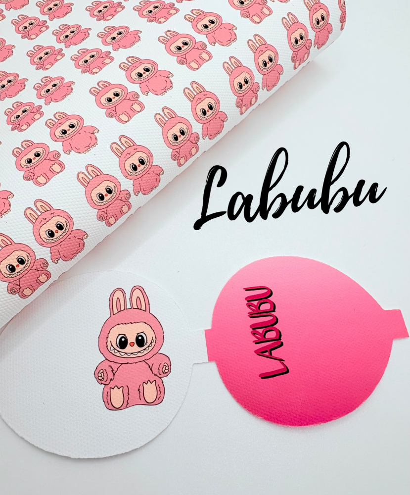 PINK LABUBU pre cut printed bow loop