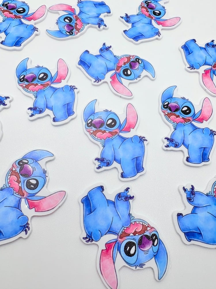 Cheeky Blue Alien Stitch shaker embellishment resin flatback embellishment