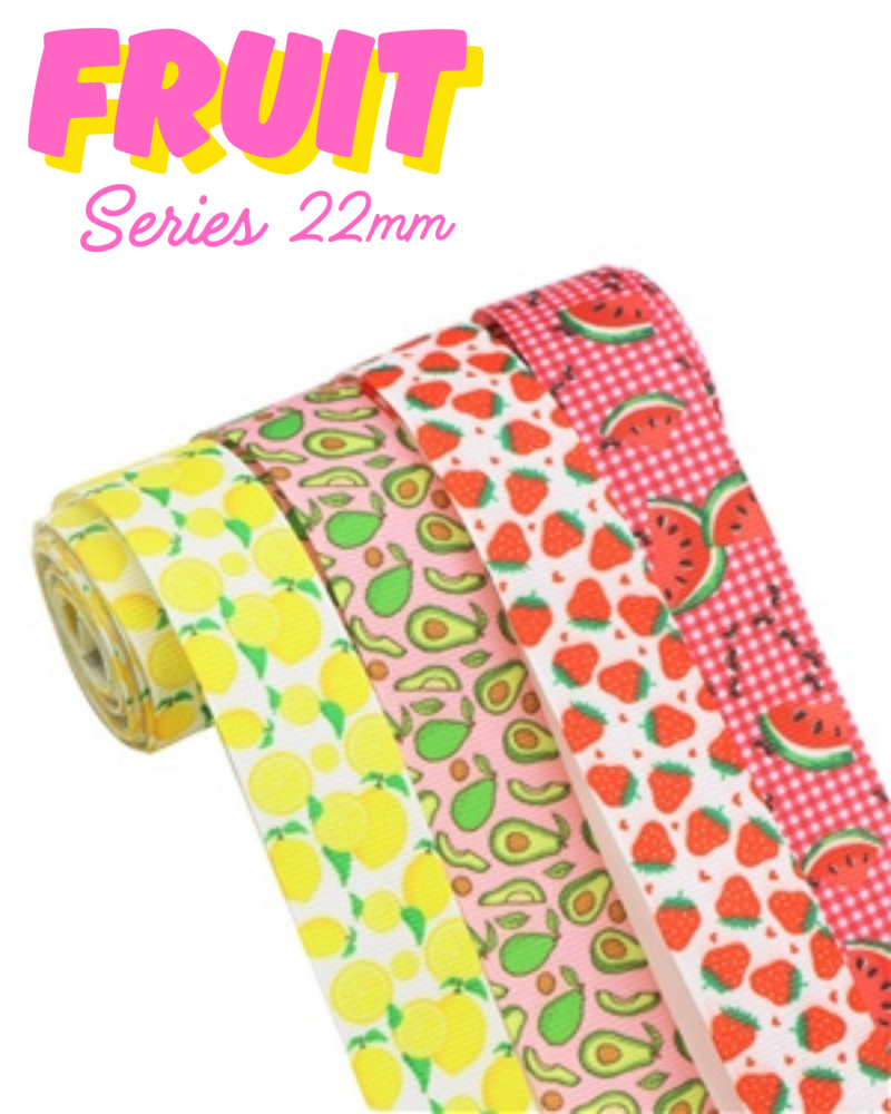 22mm Fruit Series grosgrain ribbon