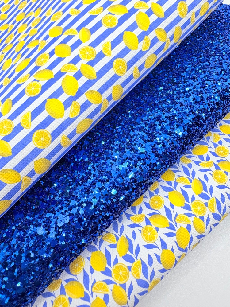 Blue Lemons printed canvas fiver friday bundle