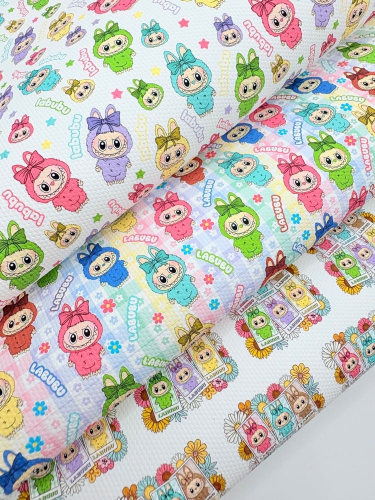 Bright labubu monster printed canvas fiver friday bundle