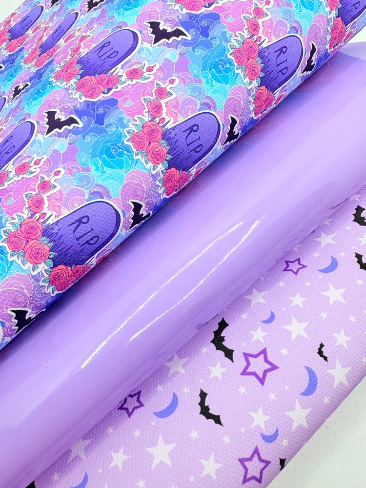 Lilac Halloween printed canvas fiver friday bundle