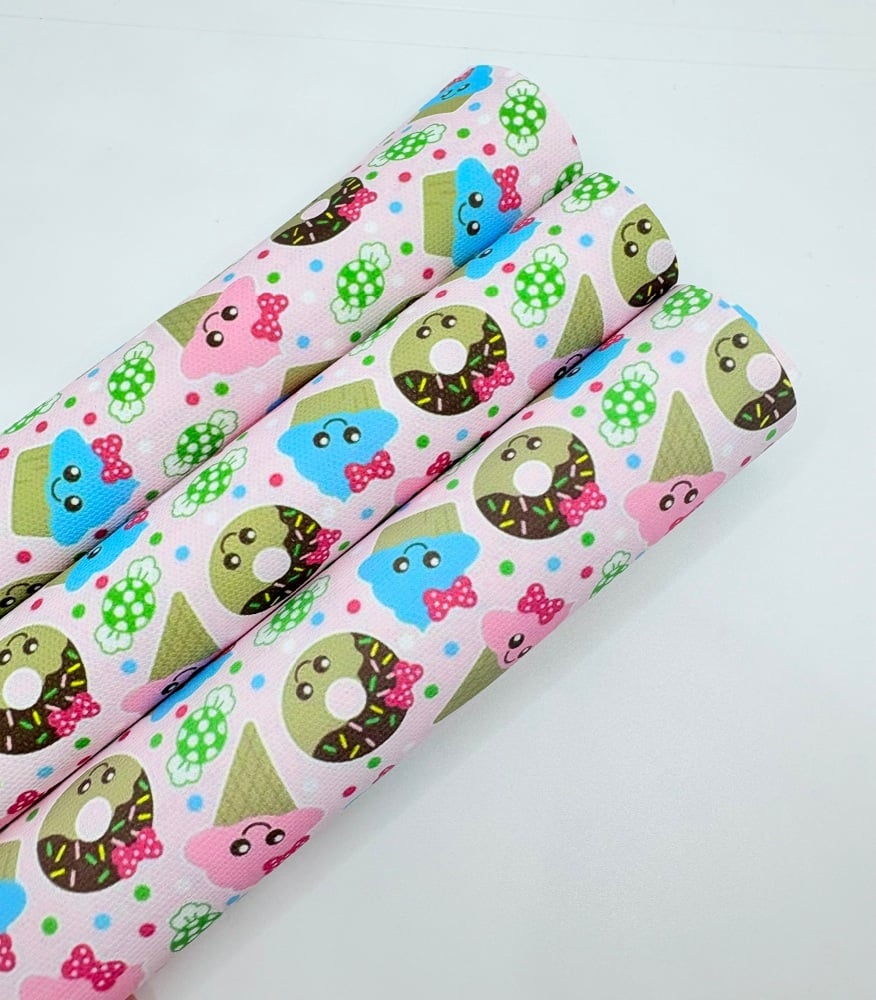 1447 - Summer kawaii ice cream doughnut printed canvas sheet