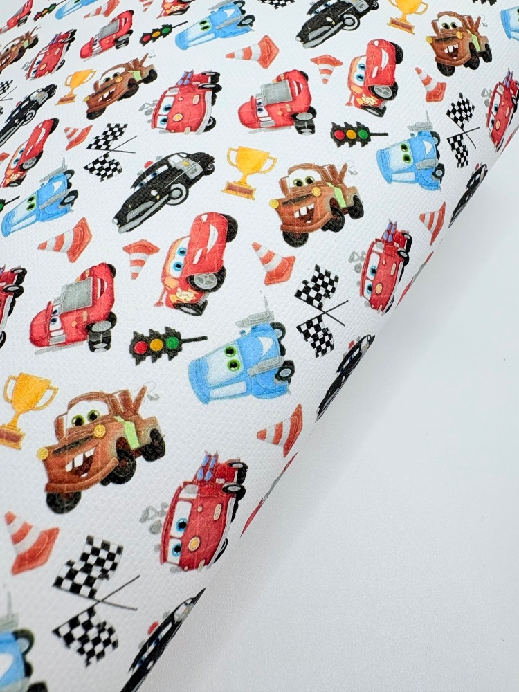 1418 - Lightening Mcqueen Cars Printed canvas sheet