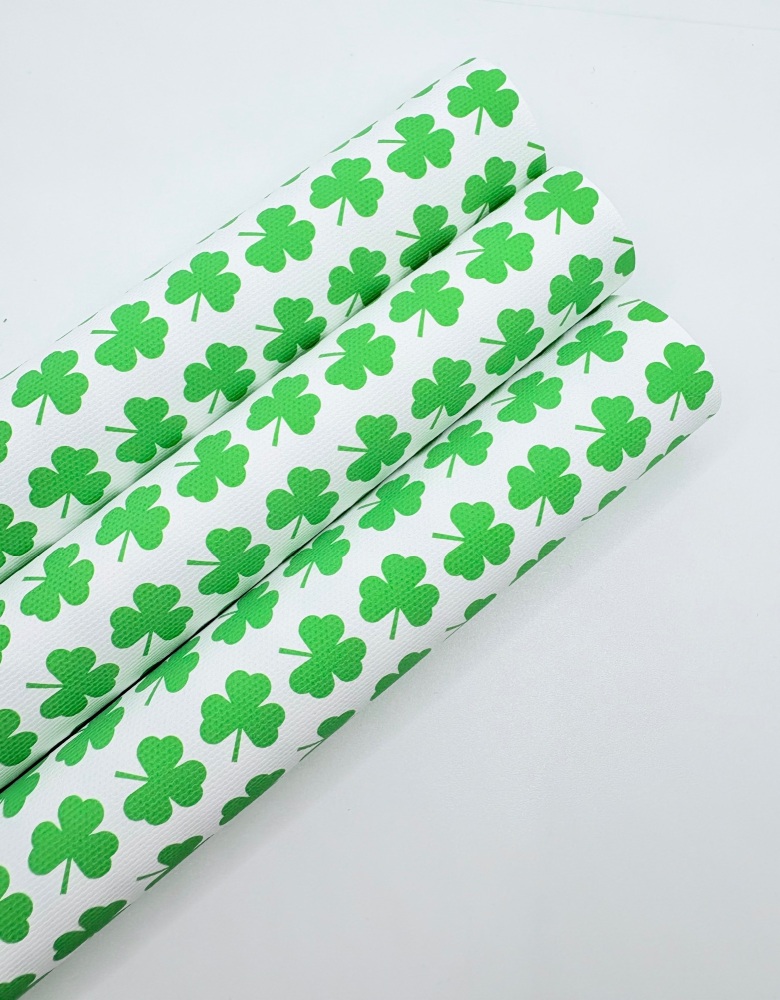 1187 - Clover shamrock st patrick printed canvas sheet