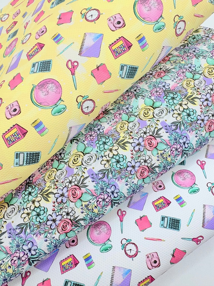 Back to school yellow printed canvas fiver friday bundle