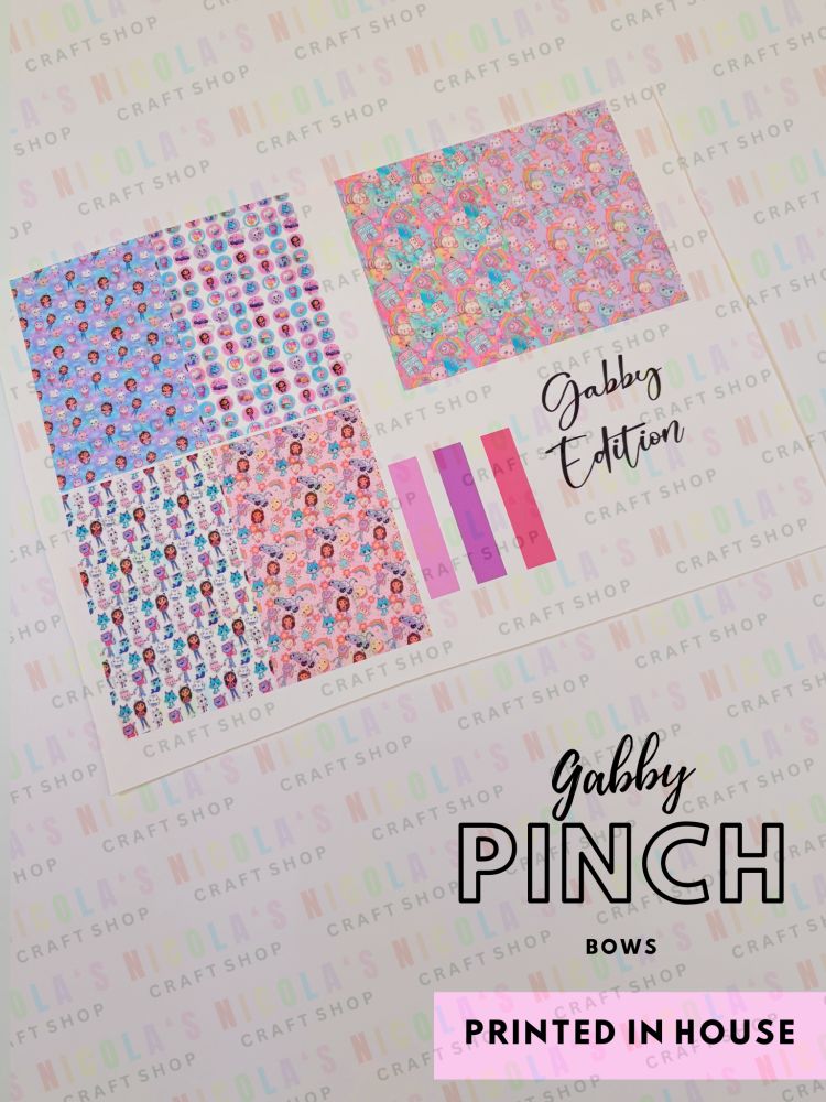 Gabby Pinch Bow Cut n Pinch printed leather sheet