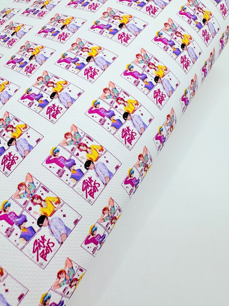 1759  - The Saja Boys k pop demon hunters print printed canvas fabric sheet