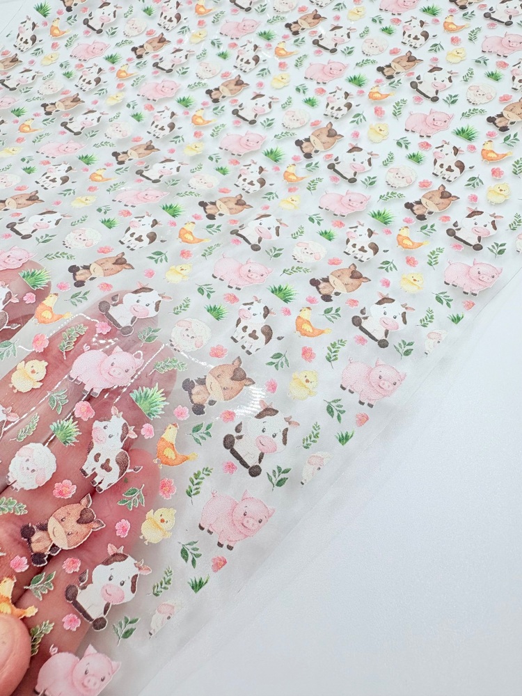 Farm Animal Cute cow printed jelly fabric