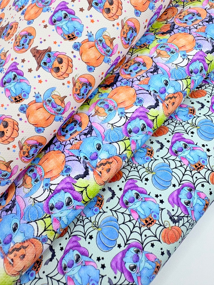 Blue alien Halloween printed canvas fiver friday bundle