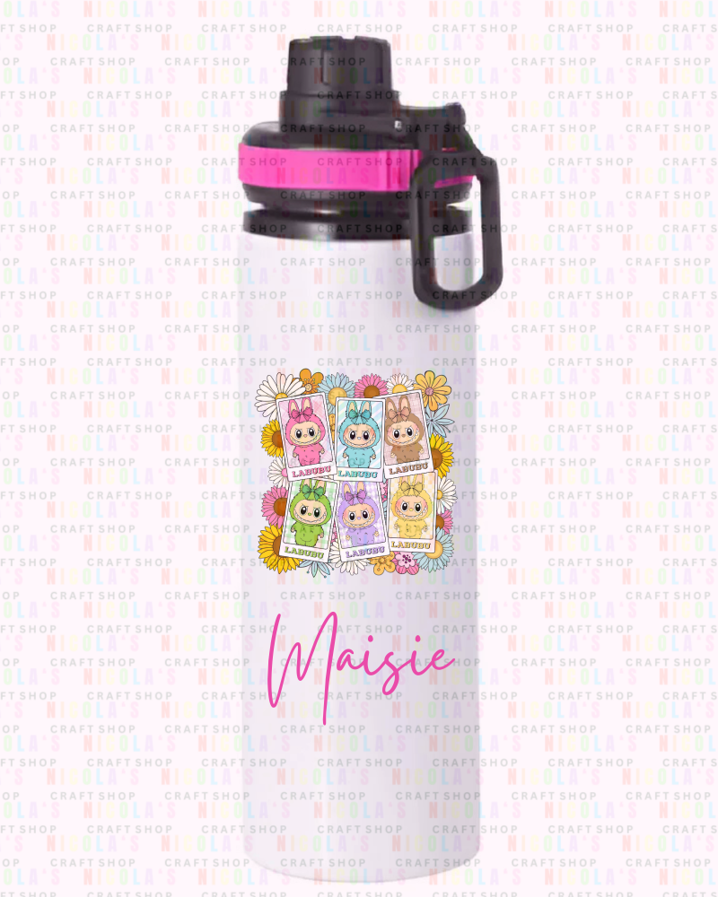 Labubu colourful Personalised Water Bottle