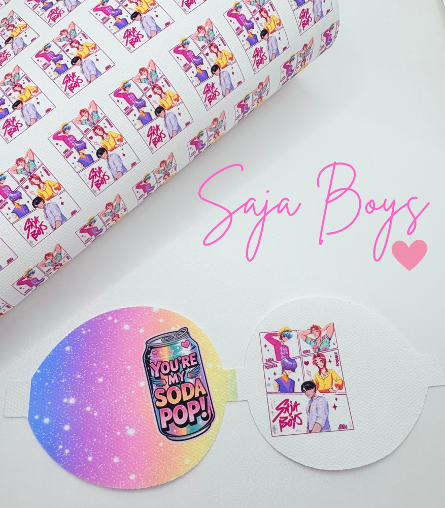 You’re my soda pop k pop demon hunters saja boys printed pre cut bow loop
