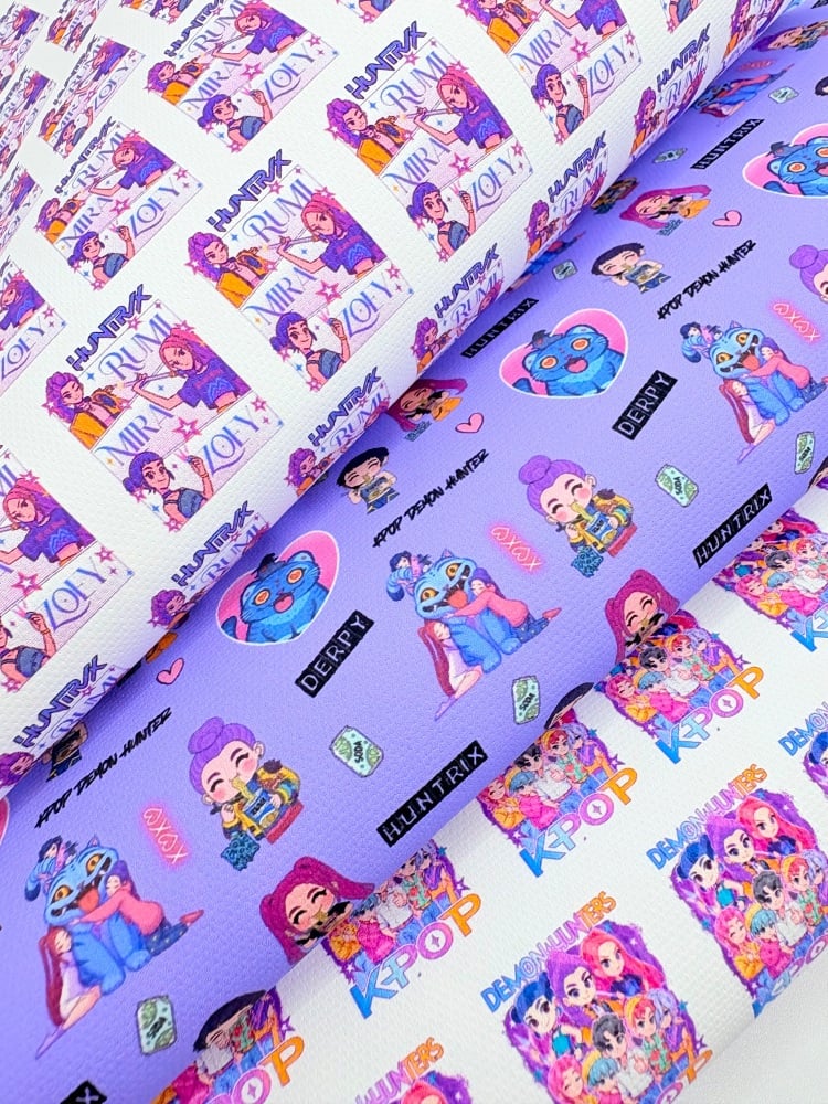 k pop demon hunters printed canvas fiver friday bundle