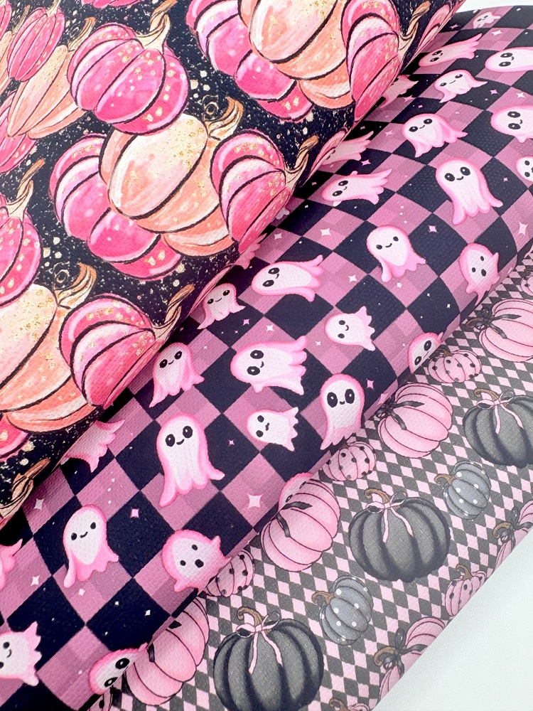 Dark Ghost checker pumpkin halloween printed canvas fiver friday bundle