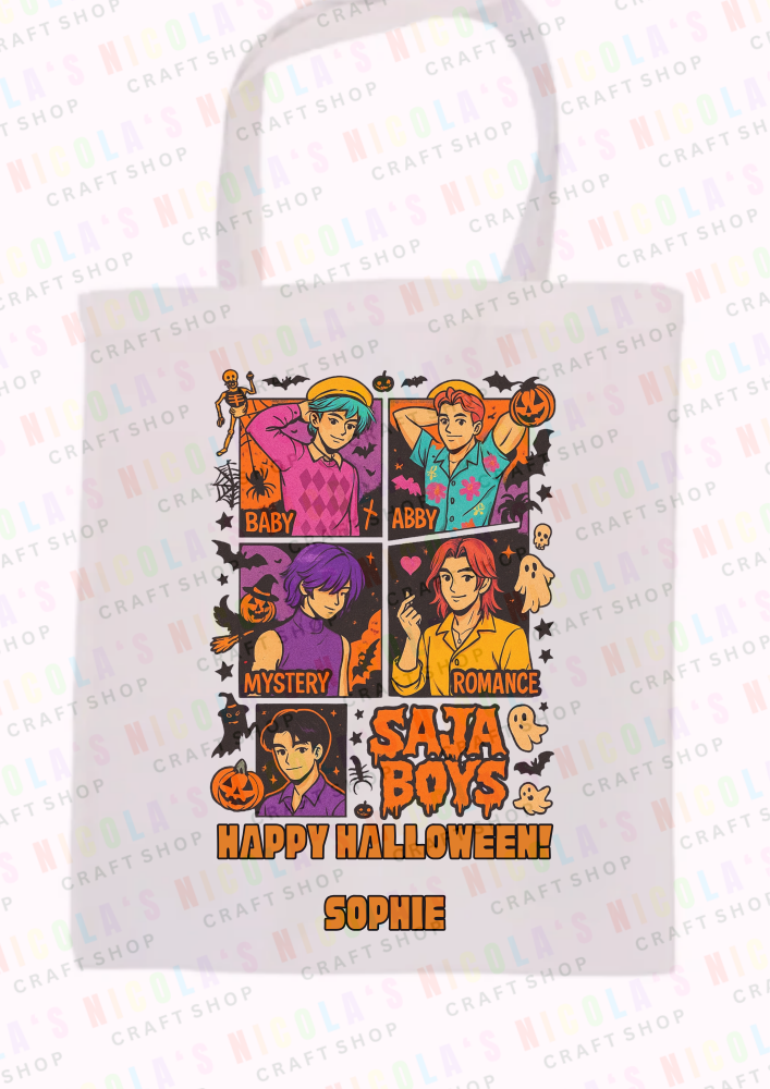 K POP - Saja Boys Halloween tote bag candy trick or treat