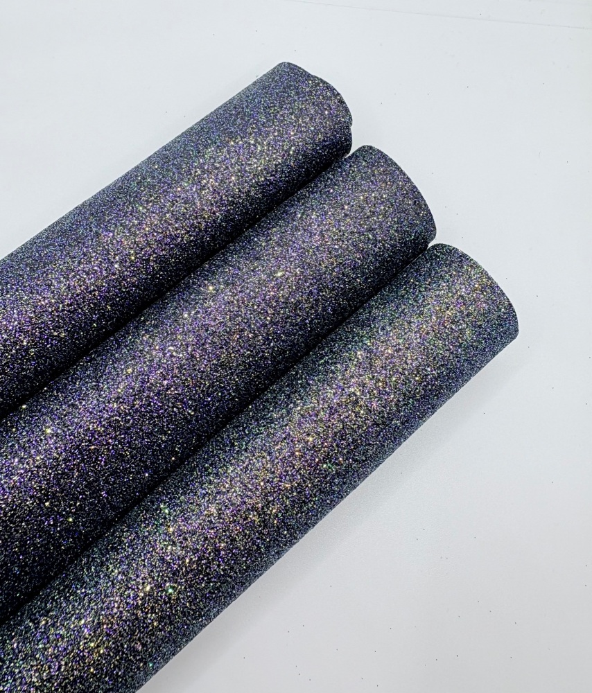 FINE LUXURY - Eerie Black Mix speckle Glitter Fabric